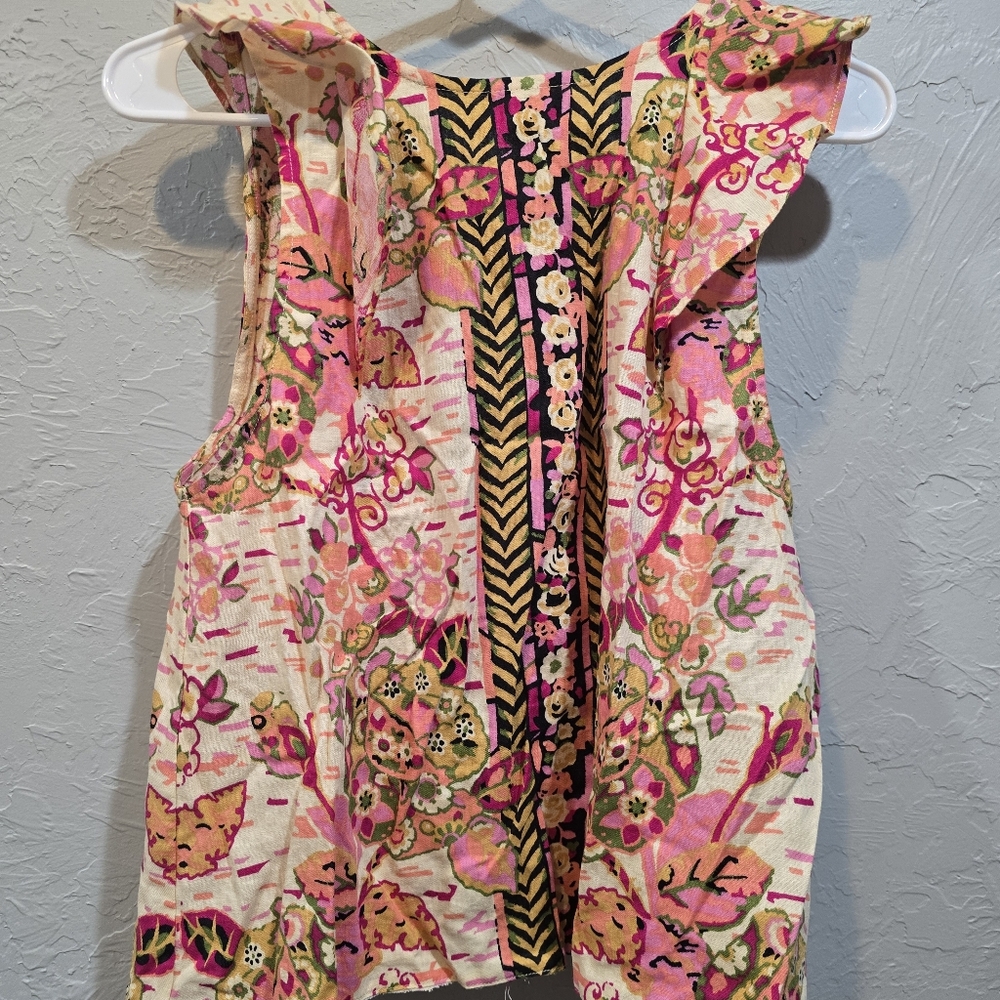 Free People Floral Adorable Blouse